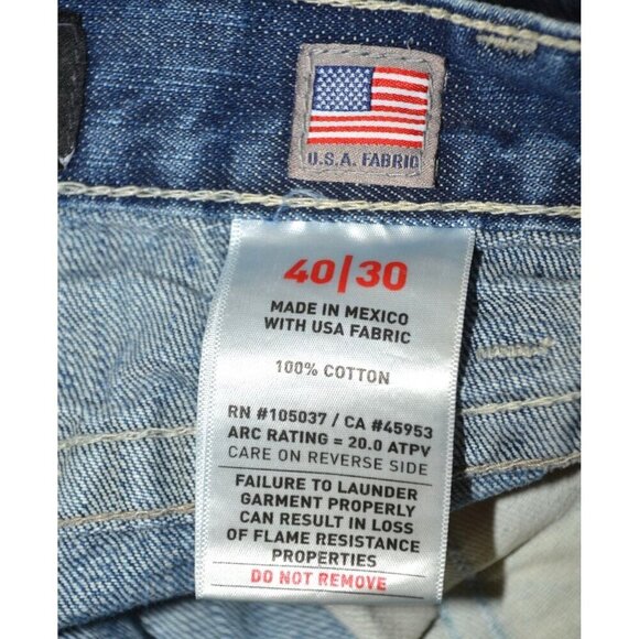 Ariat Work Men's 40x30 Cat 2 Denim Flame Resistant Relaxed Bootcut Western Jeans - Picture 11 of 11